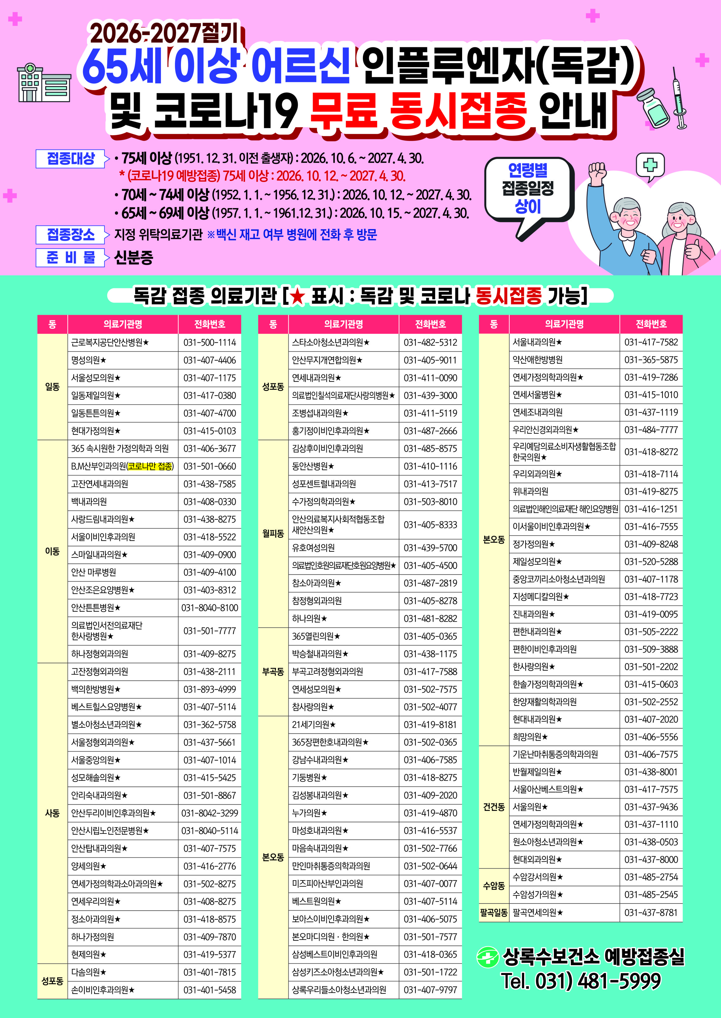 10.안산시, 9월 21일부터 독감 무료 예방접종… 일부 일정 앞당겨 (1).jpg